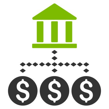 Banka yapısı vektör araç çubuğu simgesi