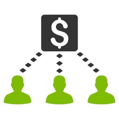 Para alıcıları vektör araç çubuğu simgesi