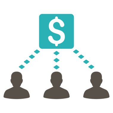 Para alıcıları vektör araç çubuğu simgesi