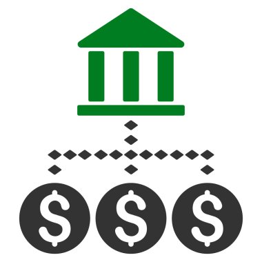 Banka yapısı vektör araç çubuğu simgesi