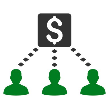 Para alıcıları vektör araç çubuğu simgesi