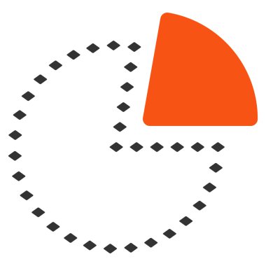 Noktalı pasta grafiği vektör araç çubuğu simgesi