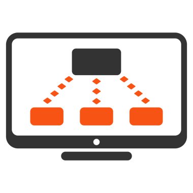 Hiyerarşi izleme vektör araç çubuğu simgesi