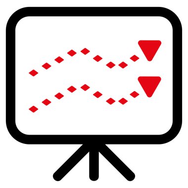 Noktalı eğilimleri kurulu vektör araç çubuğu simgesi