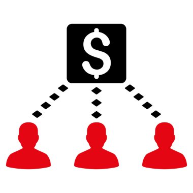 Para alıcıları vektör araç çubuğu simgesi