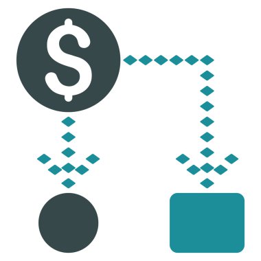 Nakit akışı düzeni vektör araç çubuğu simgesi