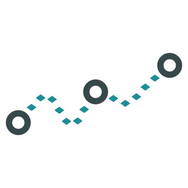 Noktalı grafik vektör araç çubuğu simgesi