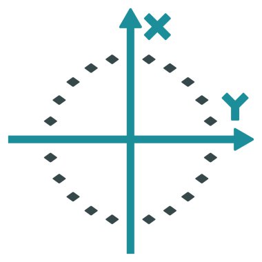 Noktalı çember çizim vektör araç çubuğu simgesi