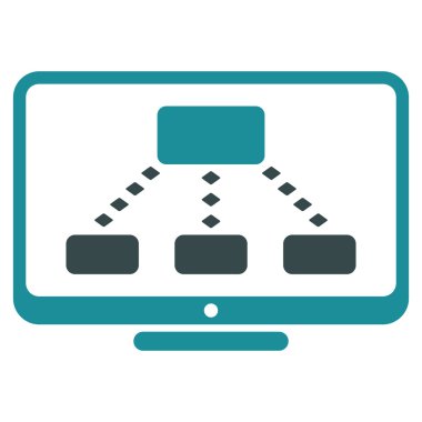 Hiyerarşi izleme vektör araç çubuğu simgesi