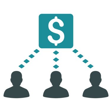 Para alıcıları vektör araç çubuğu simgesi