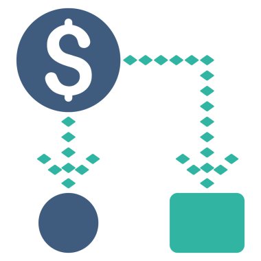 Nakit akışı düzeni vektör araç çubuğu simgesi