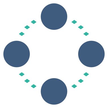 Dairesel ilişkiler vektör araç çubuğu simgesi