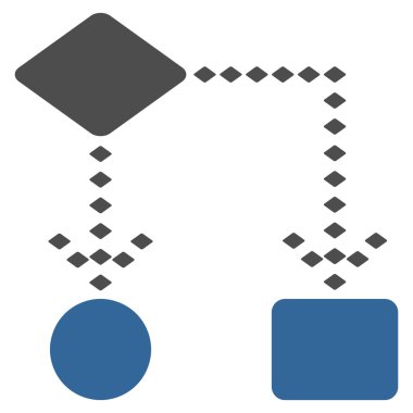 Algoritma düzeni vektör araç çubuğu simgesi