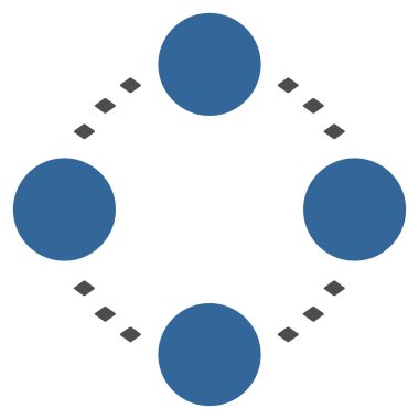 Dairesel ilişkiler vektör araç çubuğu simgesi