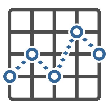 Noktalı çizgi kılavuz çizim vektör araç çubuğu simgesi