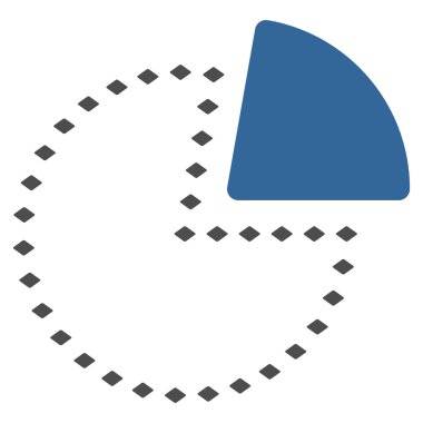 Noktalı pasta grafiği vektör araç çubuğu simgesi