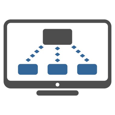Hiyerarşi izleme vektör araç çubuğu simgesi