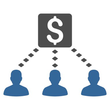 Para alıcıları vektör araç çubuğu simgesi