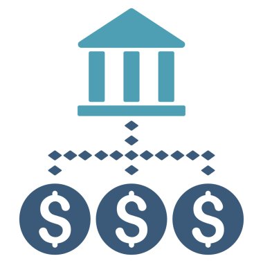 Banka yapısı vektör araç çubuğu simgesi