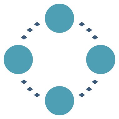 Dairesel ilişkiler vektör araç çubuğu simgesi