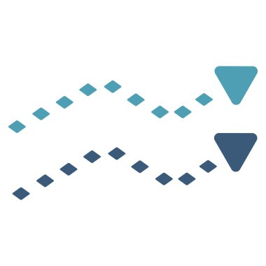 Noktalı eğilimleri vektör araç çubuğu simgesi