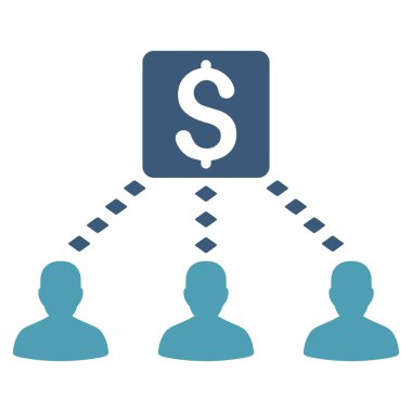 Para alıcıları vektör araç çubuğu simgesi