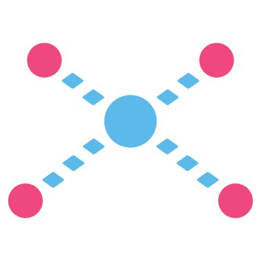 Noktalı bağlantılar vektör araç çubuğu simgesi