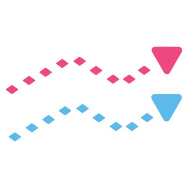 Noktalı eğilimleri vektör araç çubuğu simgesi