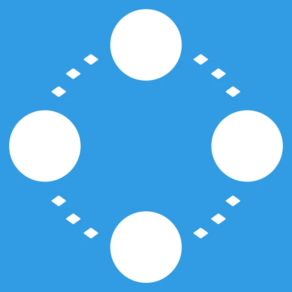 Icône de barre d'outils vectorielle de relations circulaires — Image vectorielle