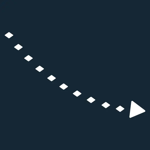 Ícone de barra de ferramentas de vetor de tendência de declínio pontilhado —  Vetores de Stock