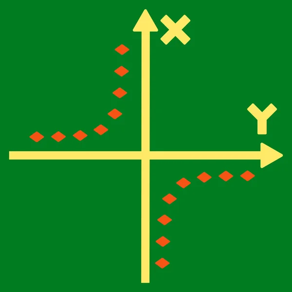 Icona punteggiata della barra degli strumenti vettoriale di trama di iperbole — Vettoriale Stock