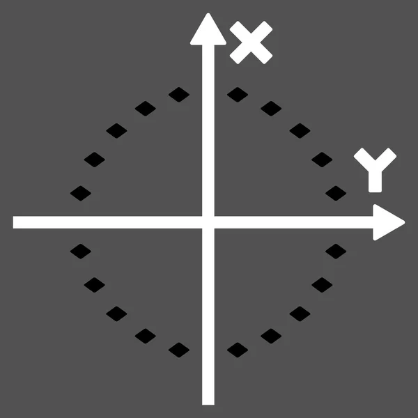 Gepunkteter Kreis-Plotvektor Symbolleiste — Stockvektor