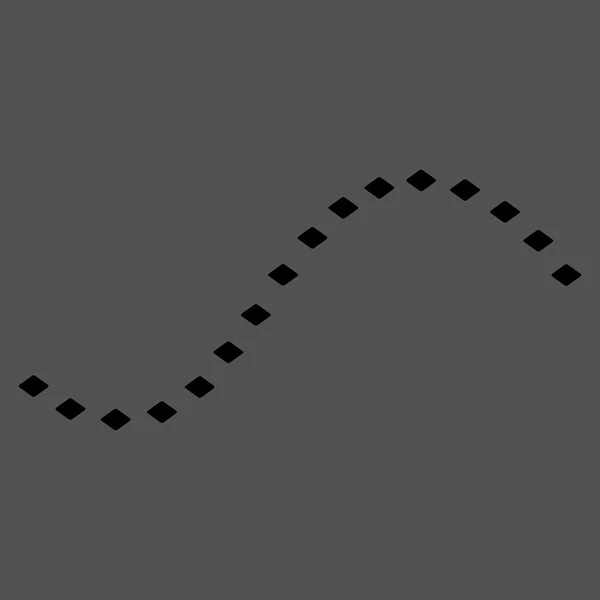 Icône de barre d'outils vectorielle de ligne de fonction pointillée — Image vectorielle