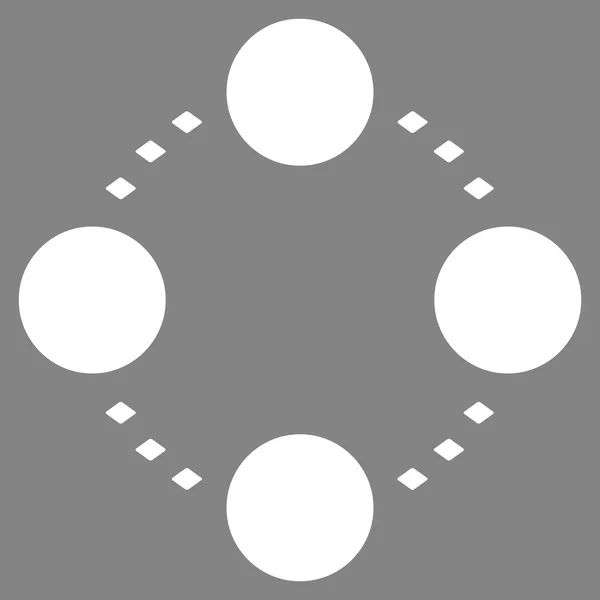 Icône de barre d'outils vectorielle de relations circulaires — Image vectorielle