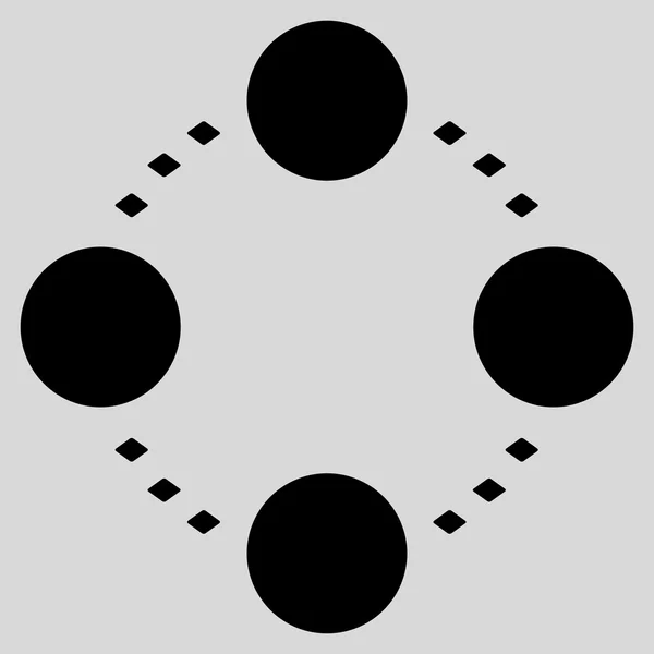 Icône de barre d'outils vectorielle de relations circulaires — Image vectorielle