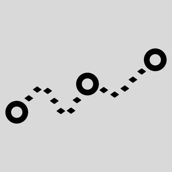Значок векторной панели инструментов точечной диаграммы — стоковый вектор