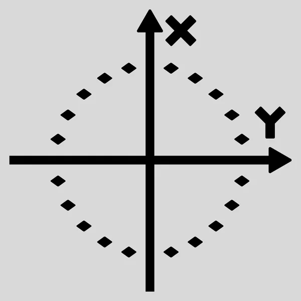 Ícone de barra de ferramentas de vetor de lote de círculo pontilhado — Vetor de Stock