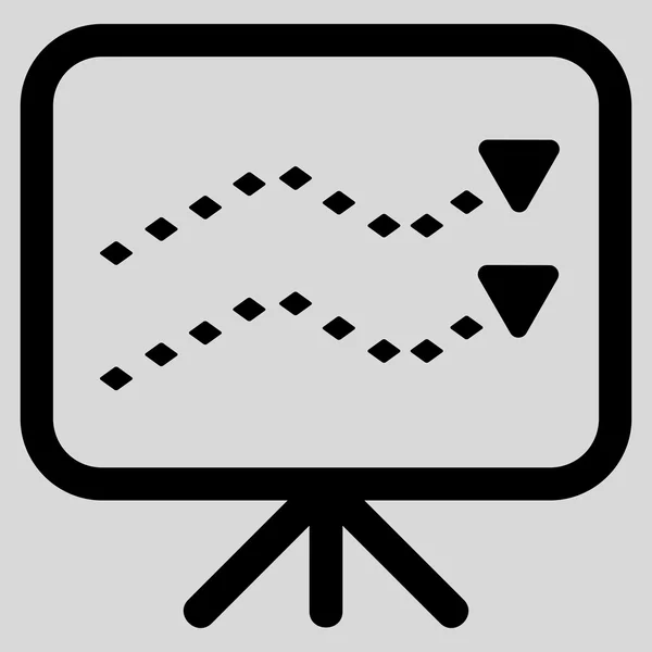 Icono de barra de herramientas de vector de tablero de tendencias punteadas — Archivo Imágenes Vectoriales
