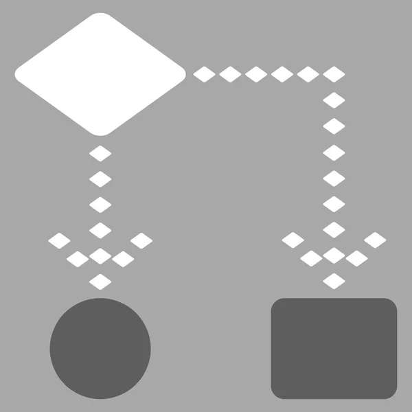 Ikona tlačítka panelu nástrojů vektorový algoritmus schéma — Stockový vektor