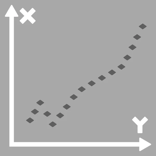 Icono de barra de herramientas de vector de parcela de función punteada — Archivo Imágenes Vectoriales