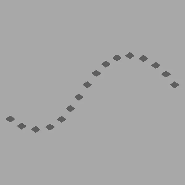 Línea de función punteada Vector Toolbar Icono — Archivo Imágenes Vectoriales