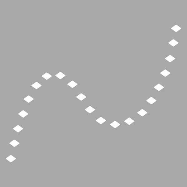 Icône de barre d'outils vectorielle à courbes pointillées — Image vectorielle
