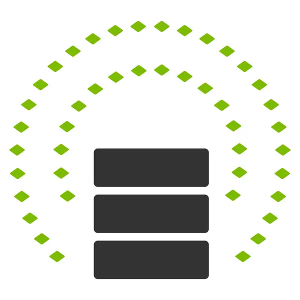 Base de datos Escudo Escudo Vector Barra de herramientas icono — Vector de stock