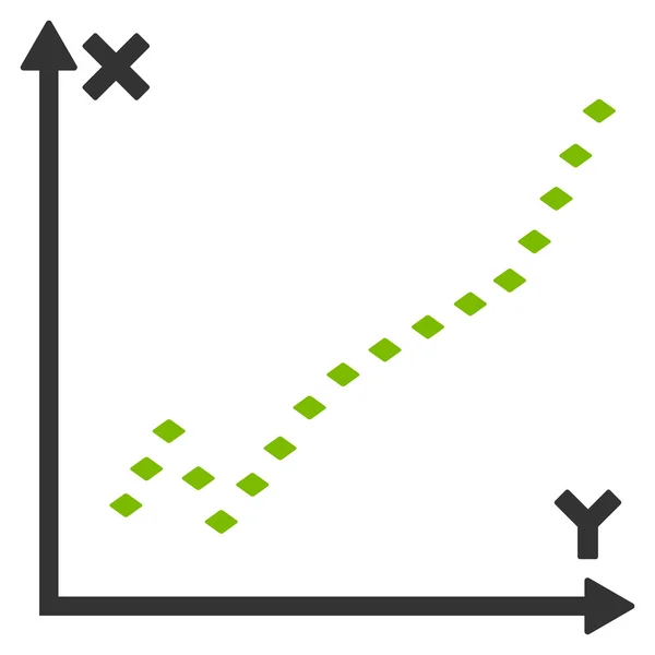 Gepunktetes Symbol für die Symbolleiste eines Vektor-Plots — Stockvektor