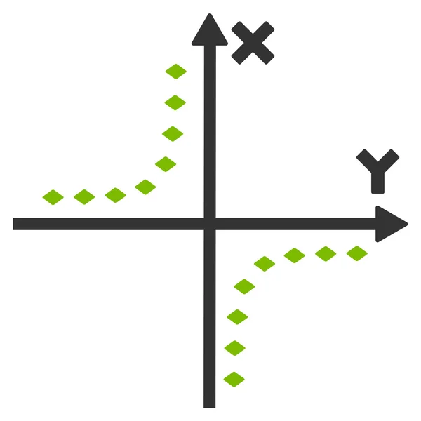 Точечный векторный значок панели инструментов Hyperbola — стоковый вектор
