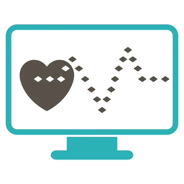 Cardio monitorowania wektor ikony paska narzędzi — Wektor stockowy