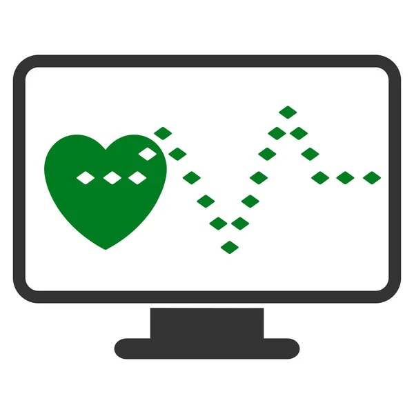 Icono de barra de herramientas de vectores de monitoreo cardiovascular — Vector de stock