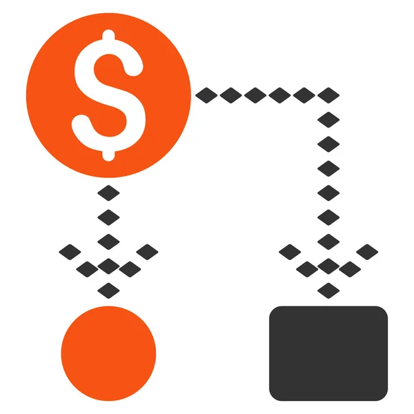 Cashflow-Schema Vektor Symbolleiste Symbol — Stockvektor