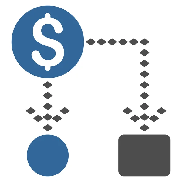 Cashflow regeling Vector werkbalkpictogram — Stockvector
