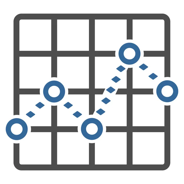 Значок вектора вектора вектора сетки точечной линии — стоковый вектор